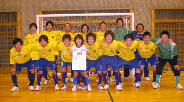 優勝したFALCO GIFU FS の選手