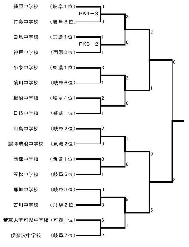 平成19年度岐阜県中学校総合体育大会　第48回サッカー大会
