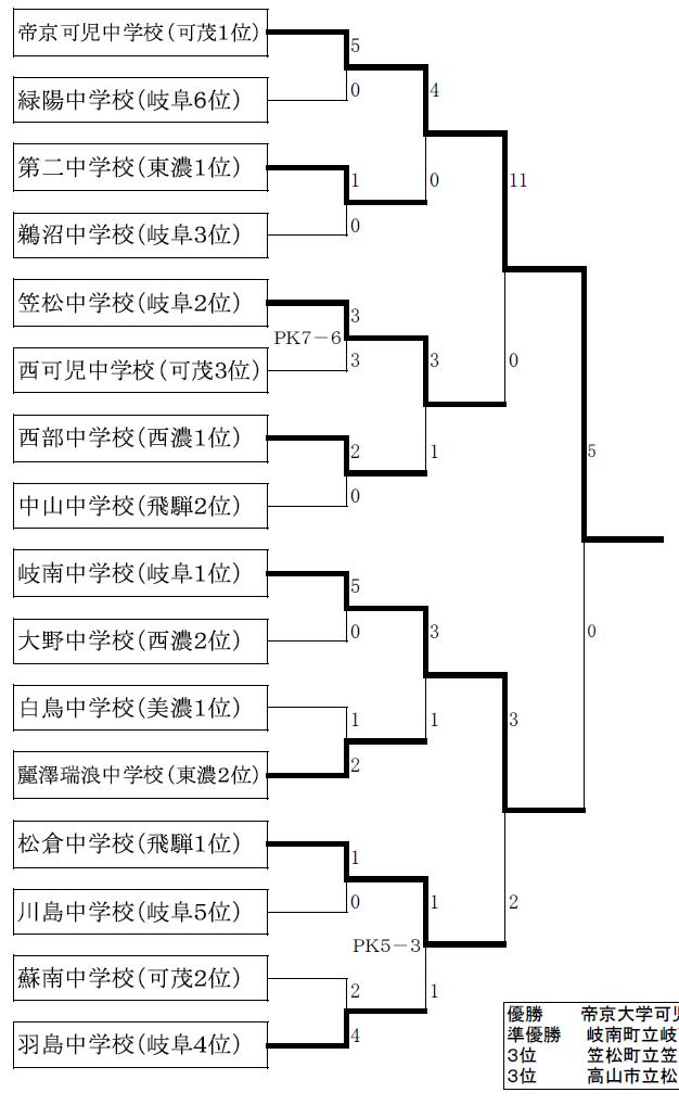 平成20年度岐阜県中学総合体育大会　第49回サッカー大会